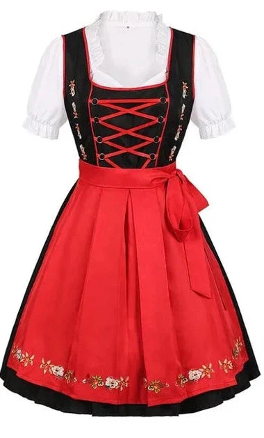 Naisten Mini Dirndl-mekko - Perinteinen Oktoberfest-muotoilu - Juhlavampi Trachten-mekko