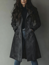 Naisten Klassinen Trenchcoat Vintage-tyyli