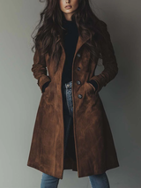 Naisten Klassinen Trenchcoat Vintage-tyyli