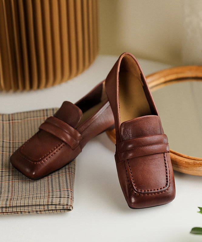 Naisten nahkaloaferit | Aprikoosi, pehmeä nahka | Slip-on