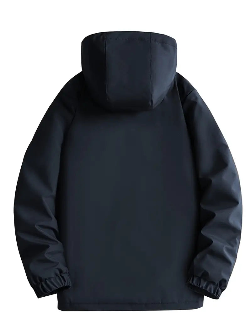 Miesten vedenpitävä hupullinen parka untuvatakit regular fit talvitakki