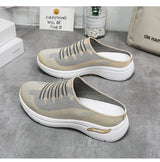 Neuleiset slip-on tennarit kevyet naisten casual kengät