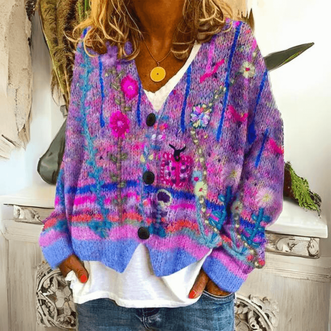Naisten Kashmir Neule Cardigan