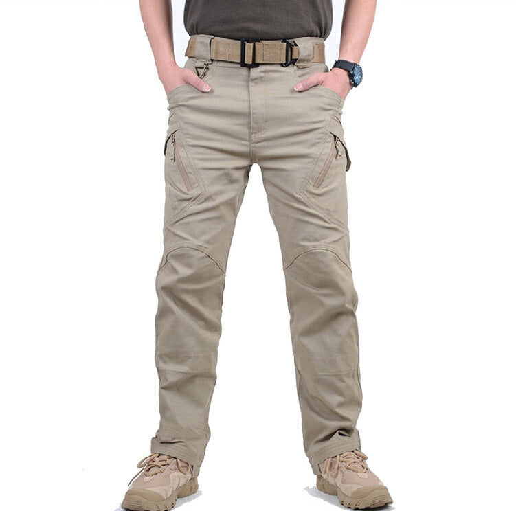 Miesten tactical cargo housut ulkoiluun useilla taskuilla