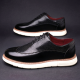 Miesten oxford kengät wingtip brogue-koristelulla ja pehmustetulla pohjalla