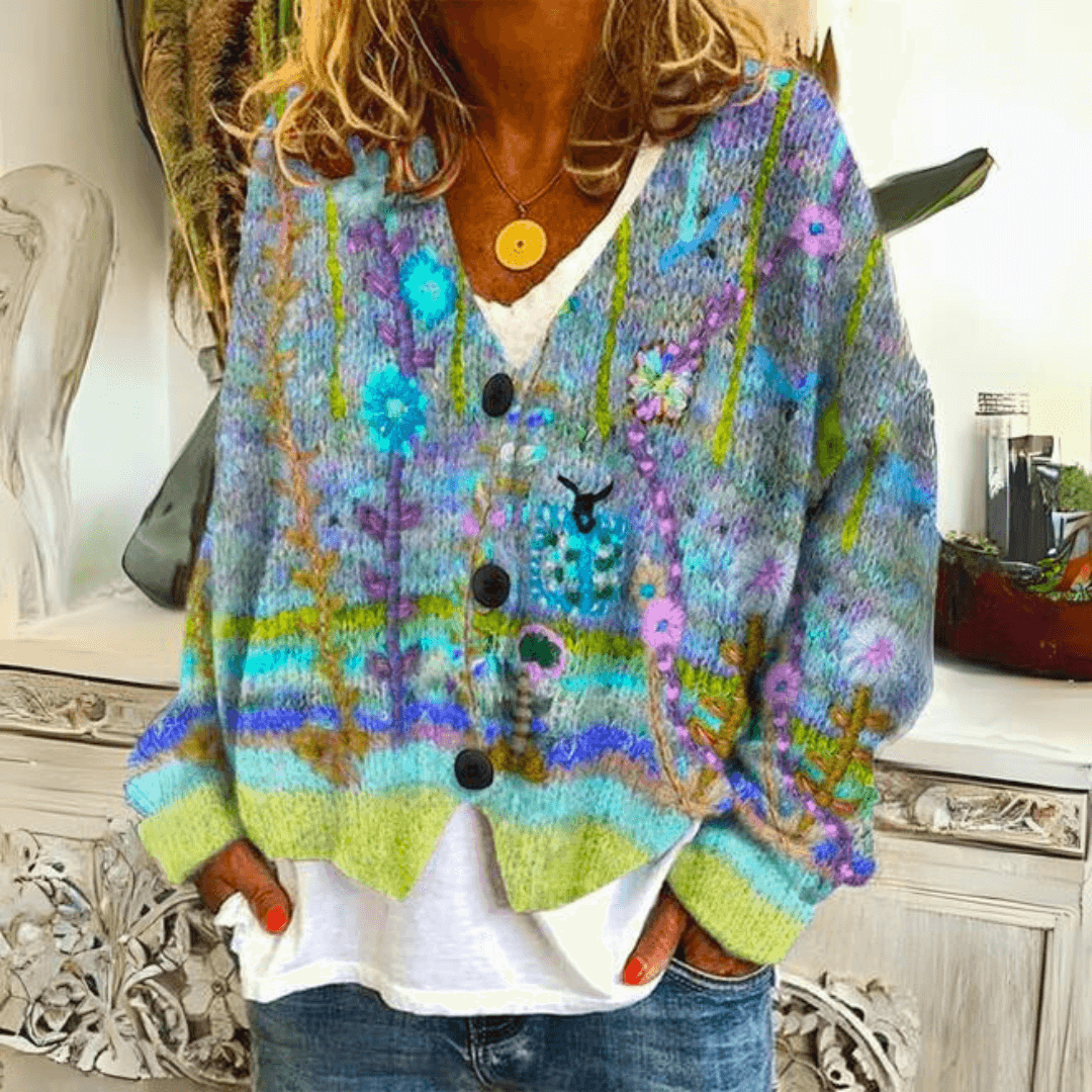 Naisten Kashmir Neule Cardigan