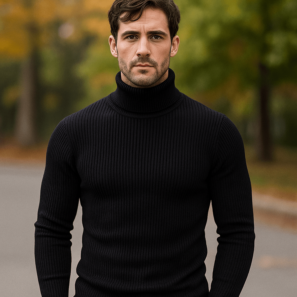 Alfard Polo - Italialainen Villapaita Miehille - Tyylikäs & Mukava - EmiyoSuomi - Villapaita Miehet