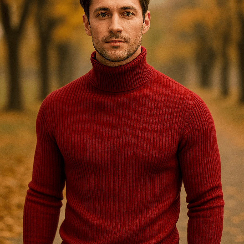 Alfard Polo - Italialainen Villapaita Miehille - Tyylikäs & Mukava - EmiyoSuomi - Villapaita Miehet