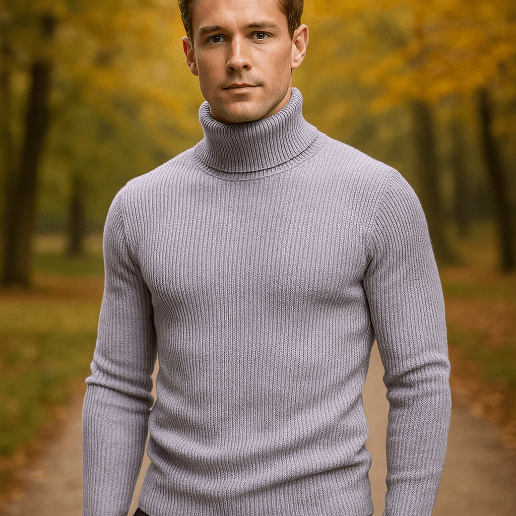 Alfard Polo - Italialainen Villapaita Miehille - Tyylikäs & Mukava - EmiyoSuomi - Villapaita Miehet