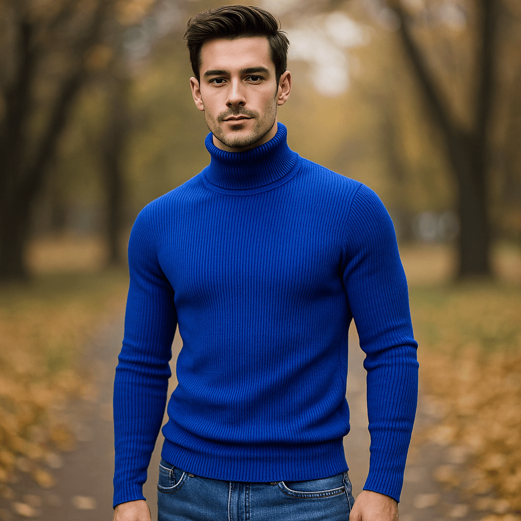 Alfard Polo - Italialainen Villapaita Miehille - Tyylikäs & Mukava - EmiyoSuomi - Villapaita Miehet