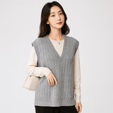 Älykäs V - kaula - aukko Vest - Neulottu Mukavuus Naisille - EmiyoSuomi - Naisten liivi