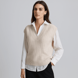 Älykäs V - kaula - aukko Vest - Neulottu Mukavuus Naisille - EmiyoSuomi - Naisten liivi