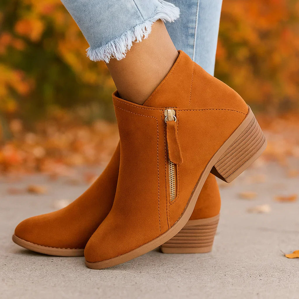 Damen Stiefeletten - Seitenreißverschluss - Robustes Obermaterial - Stilla