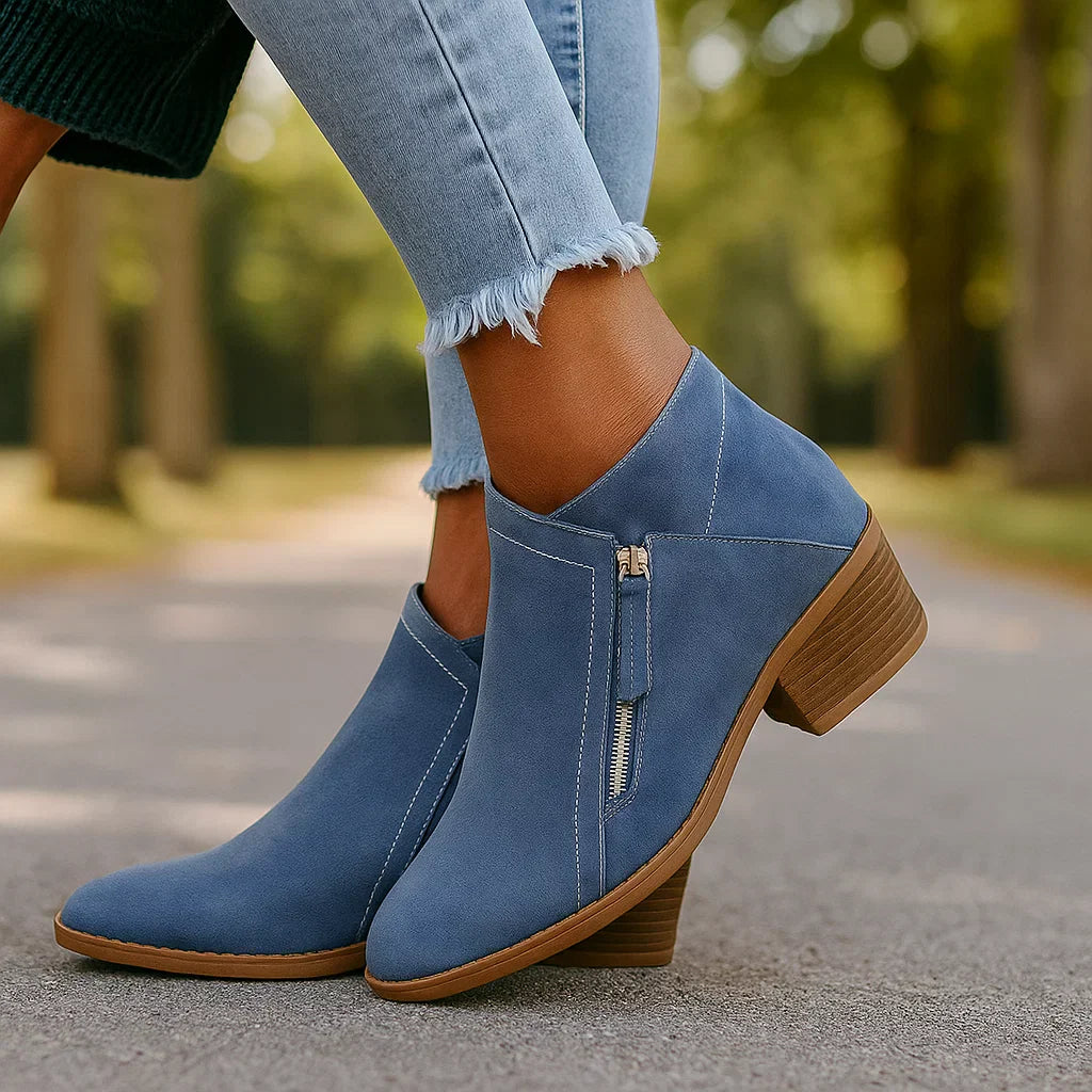 Dames Enkelhoge Schoenen - Zijrits - Duurzame Bovenkant - Stilla