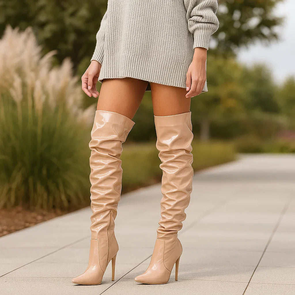 Stilla Lakkinahka Over-de-knie Laarzen - Elegante Comfort - Katrinette