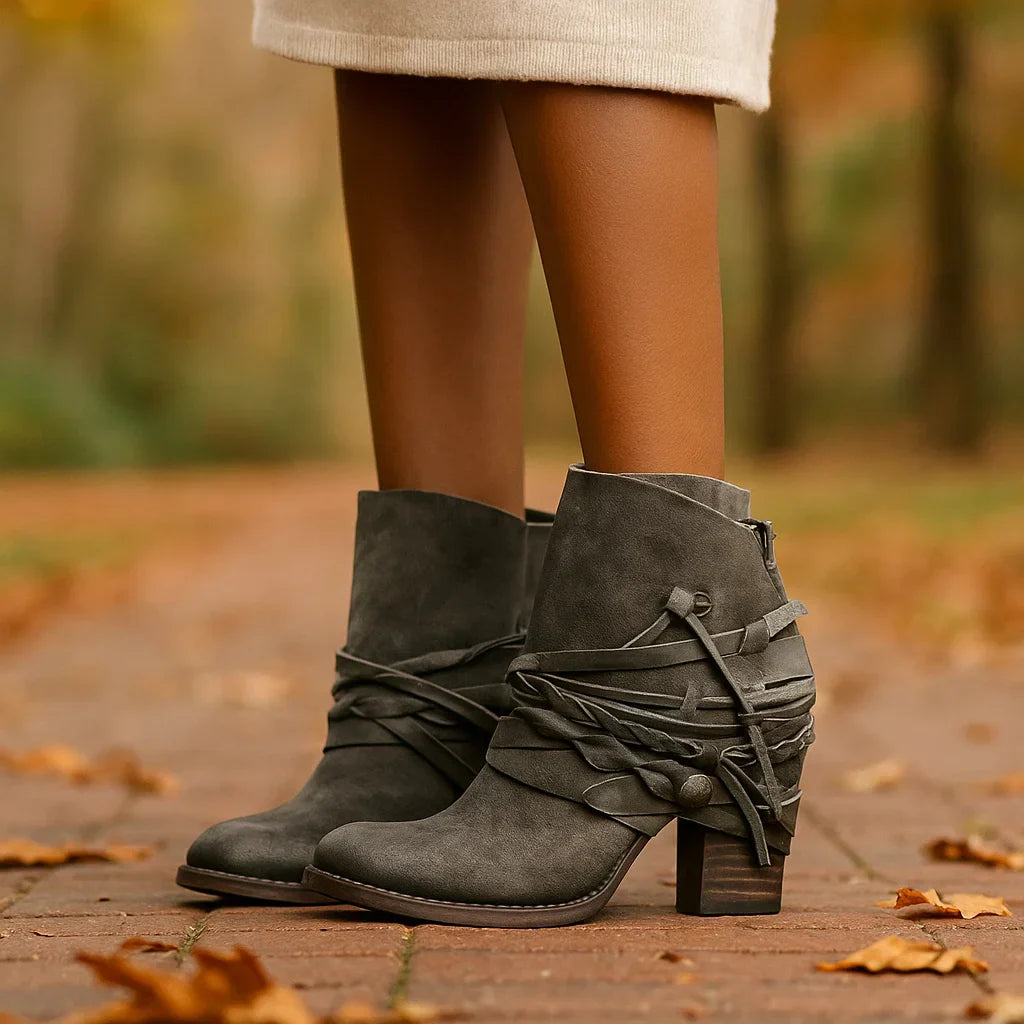 Stilla Vintage Leren Enkellaarzen - Tijdloze Stijl - Comfort