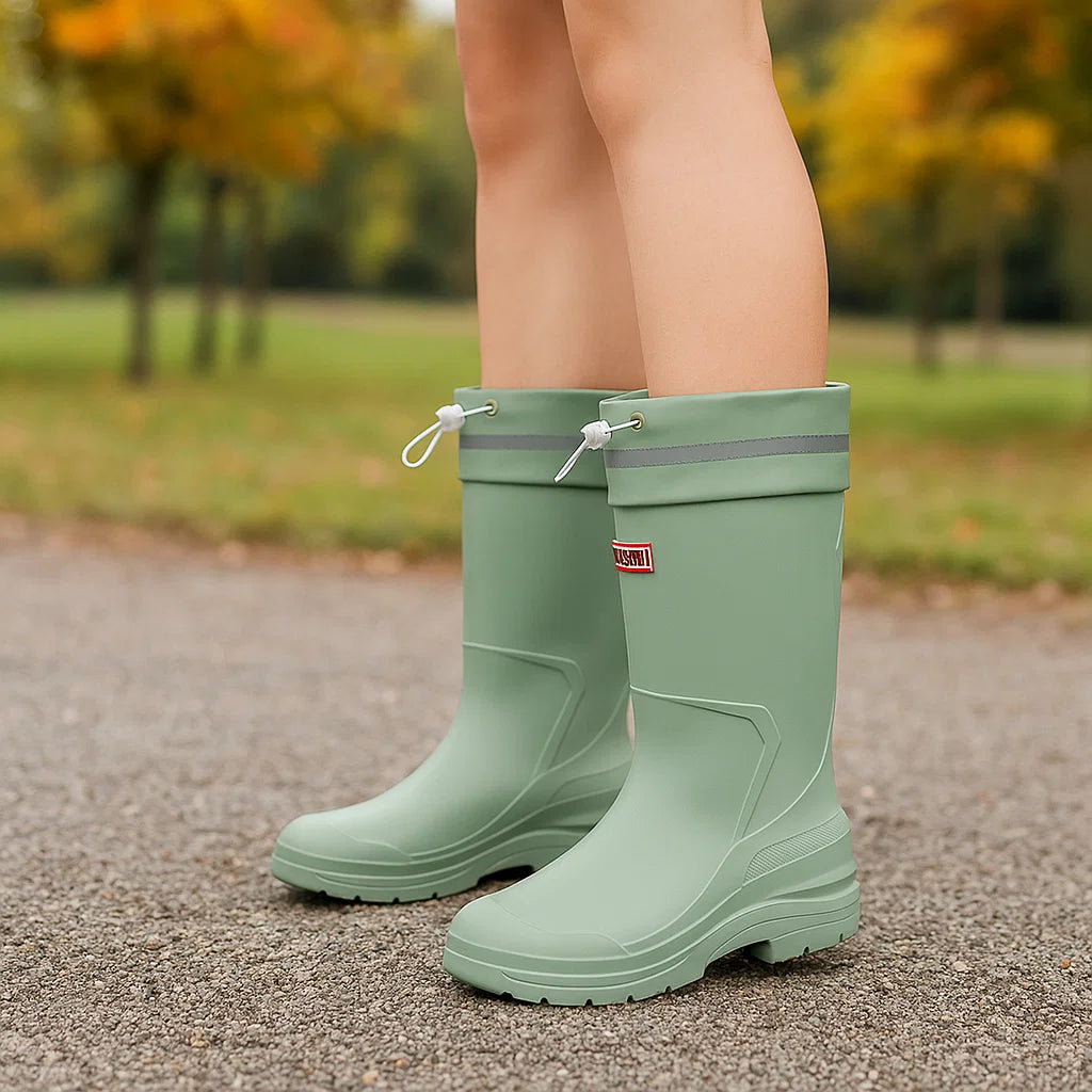 Damen Gummistiefel - Verstärkter Knöchelschutz - Rutschfeste Sohle
