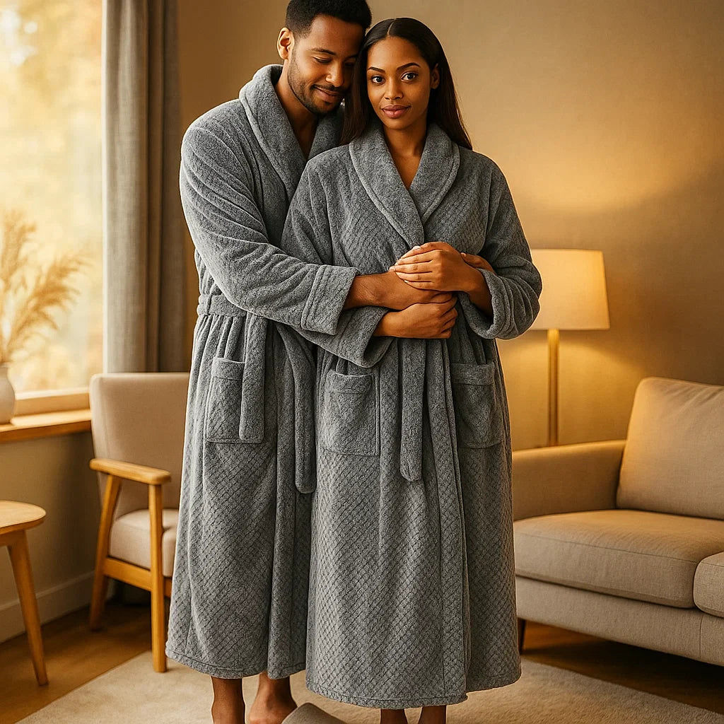 Velura Luxe – Stijlige Fleece-badjas met Topcomfort