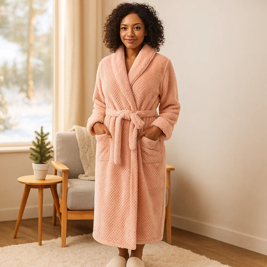 Velura Luxe – Stijlige Fleece-badjas met Topcomfort