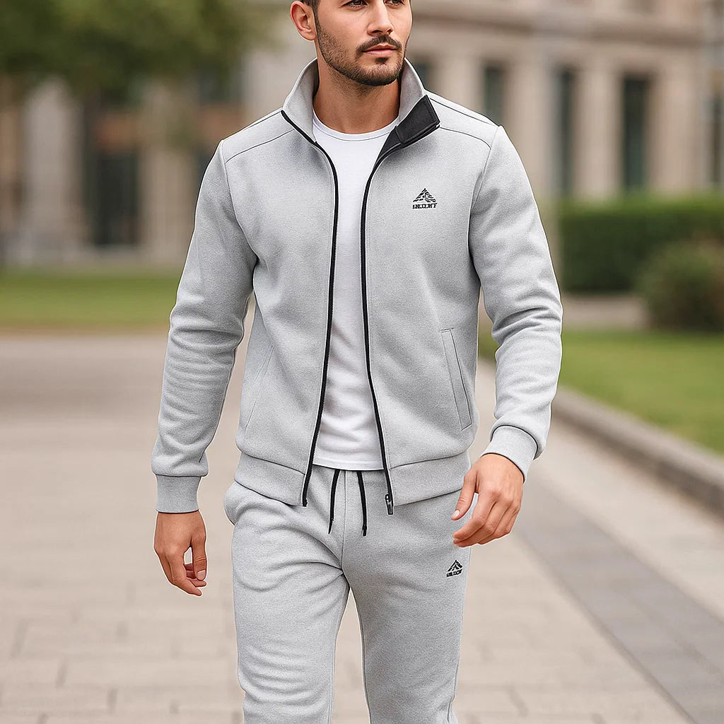 Klassischer Herren-Sweatanzug - hoher Kragen - sportlich - bequem