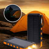 Aurinkokäyttöinen Power Bank LED - taskulampulla - EmiyoSuomi - Leirintäalue