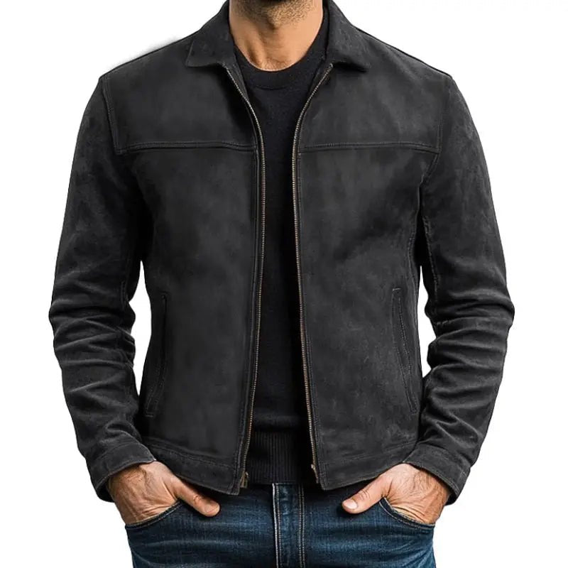 Miesten Moottoripyöräntakki | Slim Fit, Mustavalkoinen