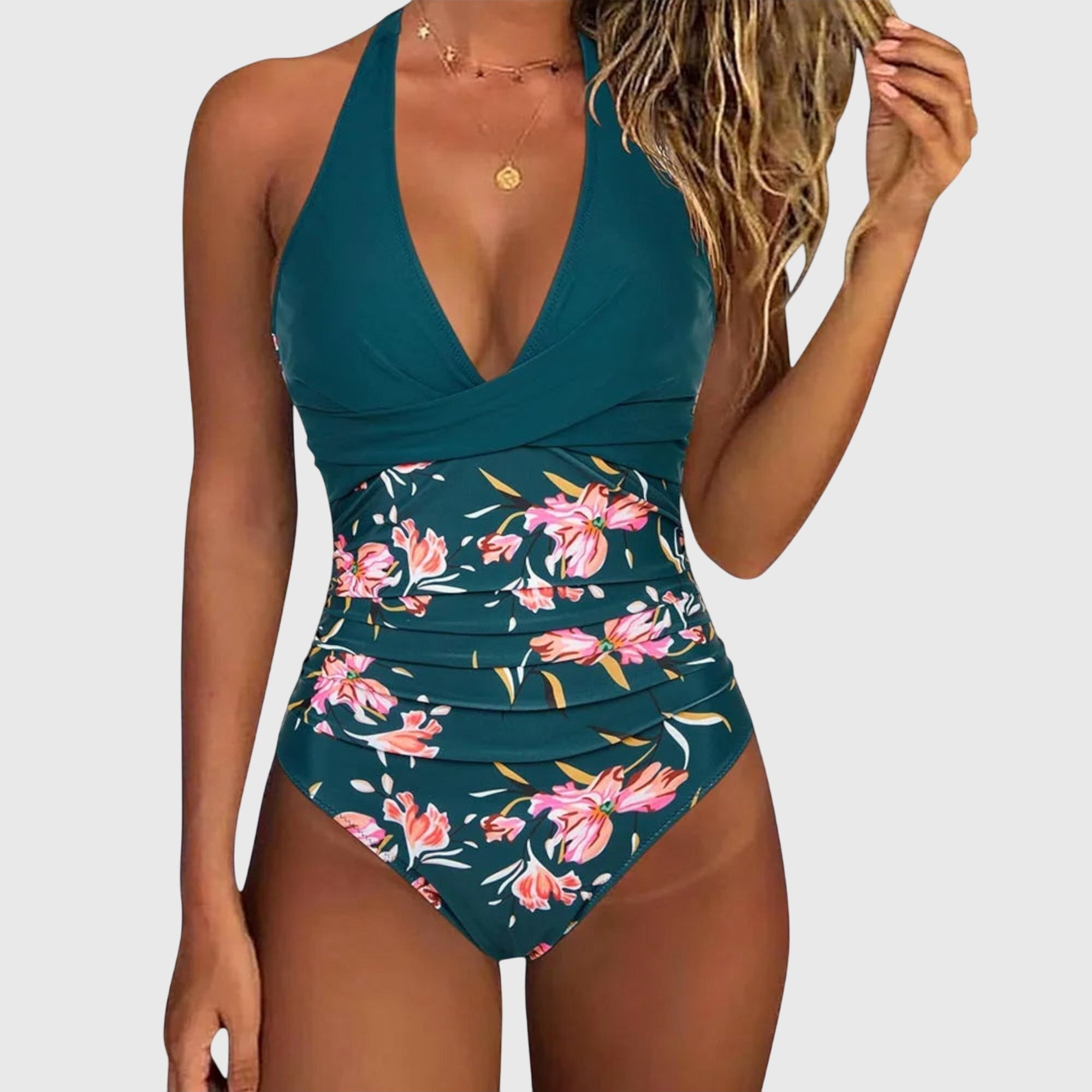 Naisten V-kaula bikini, muotoiltu kesä ranta uima-asu