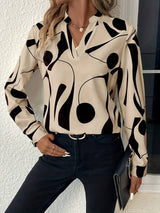 Tyylikäs Blouse Élégante - Arkinen Rentouttava Tyyli-Kesäasut-EmiyoSuomi