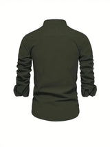 Miesten paita slim fit napitus kaulus, hengittävä casual