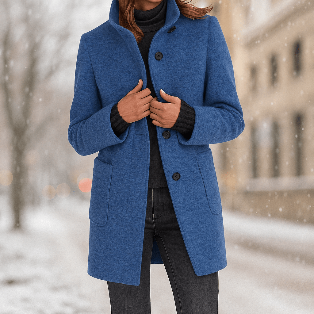 Camille - Tyylikäs naisten takki korkealla kauluksella - Tyylikäs lämpö - EmiyoSuomi - Takki Nainen