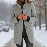 Camille - Tyylikäs naisten takki korkealla kauluksella - Tyylikäs lämpö - EmiyoSuomi - Takki Nainen