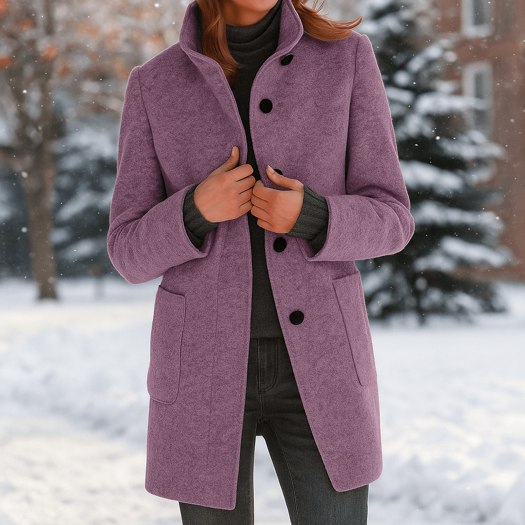 Camille - Tyylikäs naisten takki korkealla kauluksella - Tyylikäs lämpö - EmiyoSuomi - Takki Nainen