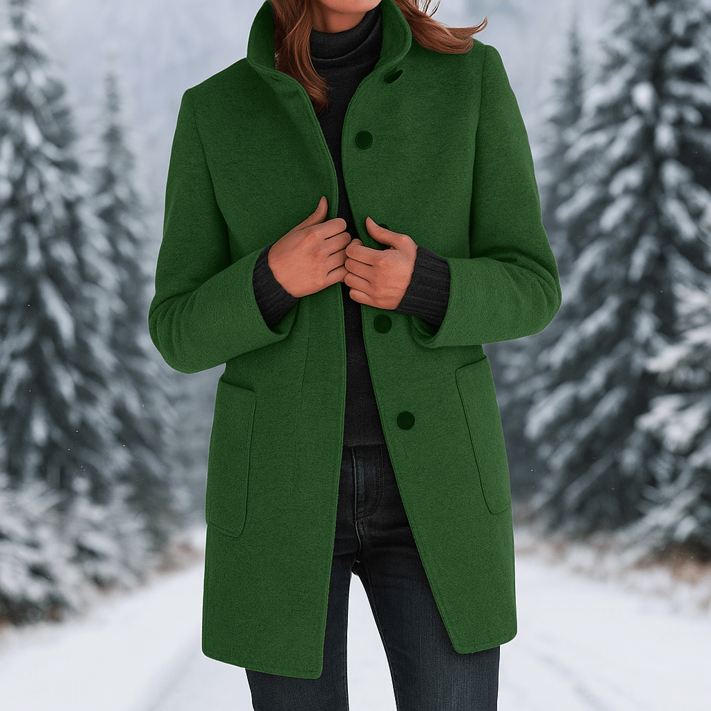 Camille - Tyylikäs naisten takki korkealla kauluksella - Tyylikäs lämpö - EmiyoSuomi - Takki Nainen