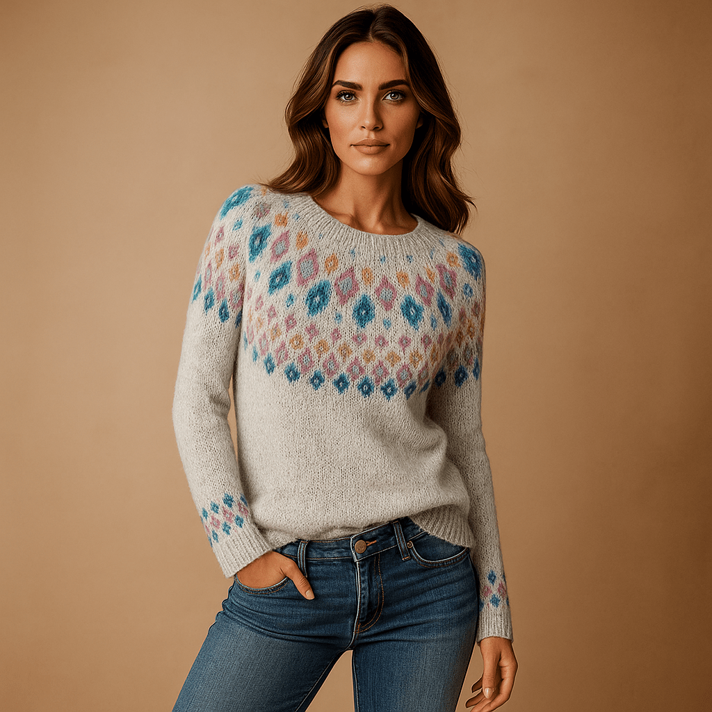 Carlotta - Lämmin Neulepaita Talveksi - Mukavuus ja Tyylikkyys - EmiyoSuomi - Neulepusero Nainen