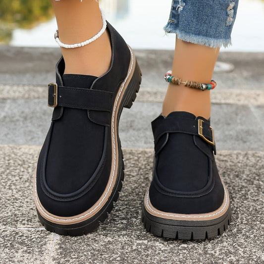 Loafers Fibbia Spessa PU - Kaikki Kaudet - EmiyoSuomi
