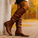 Daisy Saappaat - Polvenkorkuiset Naisille - Matala Korko Mukavuus - EmiyoSuomi - Saappaat Nainen