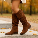 Daisy Saappaat - Polvenkorkuiset Naisille - Matala Korko Mukavuus - EmiyoSuomi - Saappaat Nainen