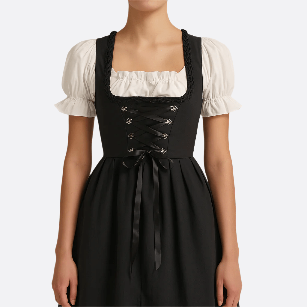 Dame Dirndl Mekko - Kevyt Kangas - Perinteinen Oktoberfest Ilme - EmiyoSuomi - Oktoberfest - Nainen