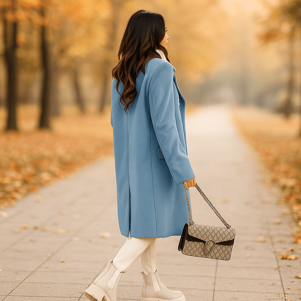 Damejakke - Kaksoisnapitus - Pitkähiha - Käänteet - Tyylikäs - EmiyoSuomi - Takki Nainen