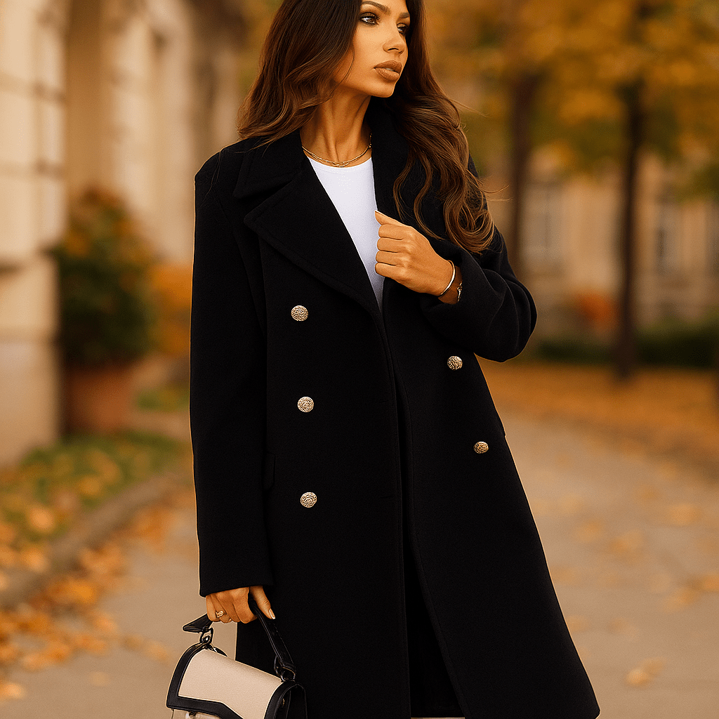 Damejakke - Kaksoisnapitus - Pitkähiha - Käänteet - Tyylikäs - EmiyoSuomi - Takki Nainen