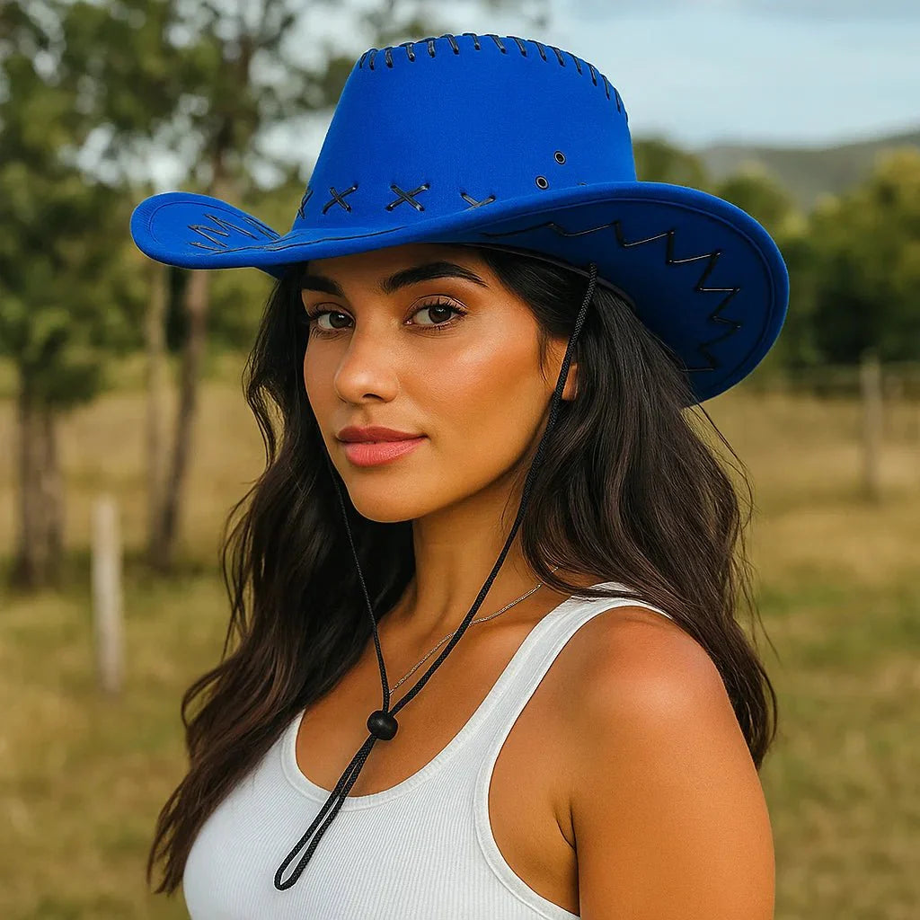 Naisten Cowboy-lakki | Dekoratiivisilla Ompeilla, Säädettävä