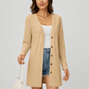 Women's Long Sleeve Cardigan Button Front Textured