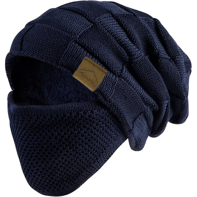 Unisex talvi neulebalaclava - pipo - kasvonsuoja-setti