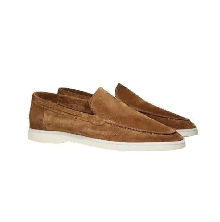 Miesten mokkanahka loaferit venekenkä slip-on tyyli