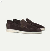 Miesten mokkanahka loaferit venekenkä slip-on tyyli