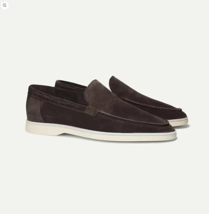 Miesten mokkanahka loaferit venekenkä slip-on tyyli