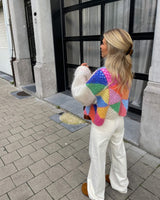 Lotte | Värikäs tilkkutakki-Cardigans-EmiyoSuomi