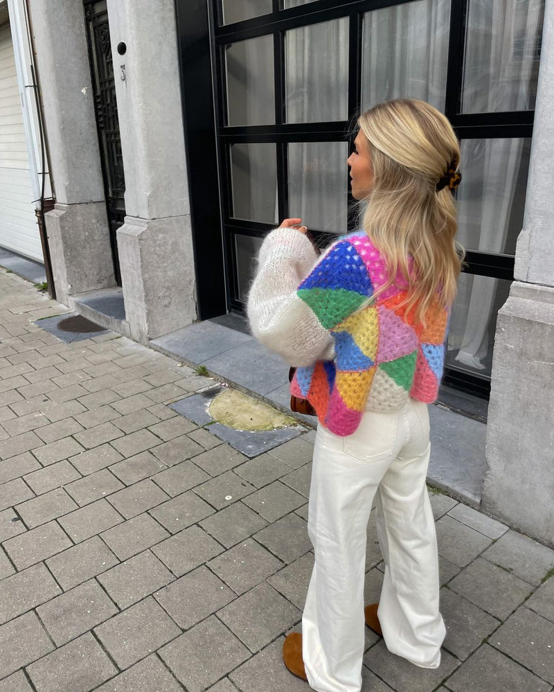 Lotte | Värikäs tilkkutakki-Cardigans-EmiyoSuomi
