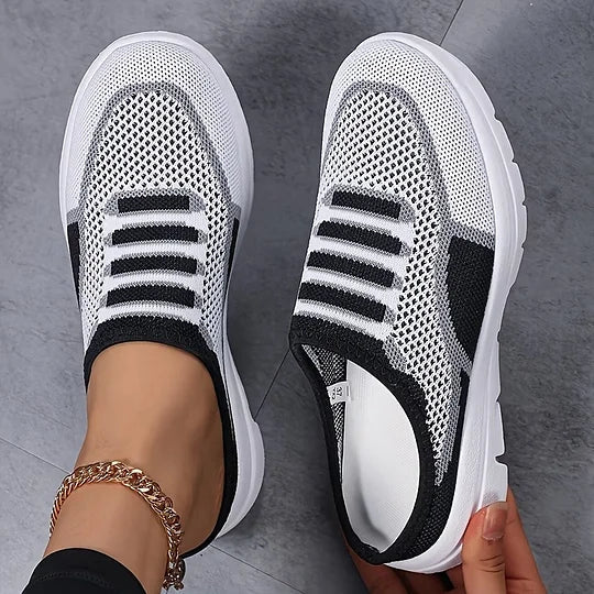 Neuleiset slip-on tennarit kevyet naisten casual kengät