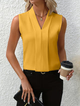 Sleeveless Summer Top | Breathable Blouse | White, Black, Yellow, Red, Beige